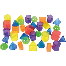 Geometriai alakzatok, átlátszó 36 db