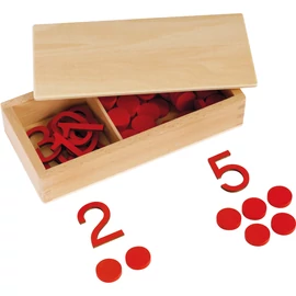 Montessori fa számok és korongok