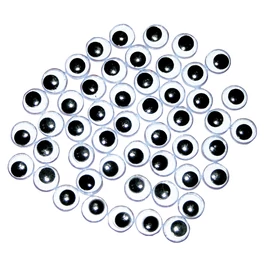 Mozgó szemek 8 mm fekete/fehér