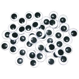 Mozgó szemek 18 mm fekete/fehér