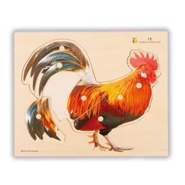 Realisztikus fa puzzle, kakas