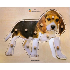 Realisztikus fa puzzle, kutya