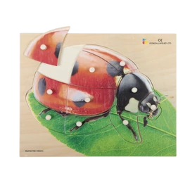 Realisztikus fa puzzle, katicabogár