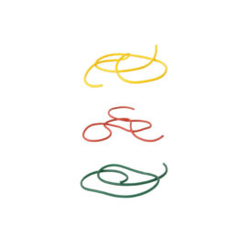 TheraBand erősítő gumikötél 1,4 m - kezdő csomag (3 db-os, sárga, piros és zöld)