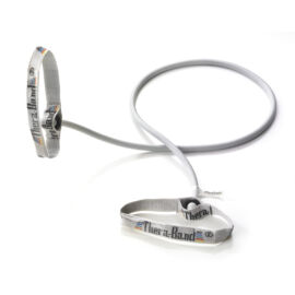 TheraBand™ Erősítő gumikötél flexibilis fogantyúval 1,4 m, speciálisan erős, ezüst