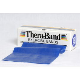 TheraBand™ Erősítő gumiszalag gurigában 5,5 m, extra erős, kék