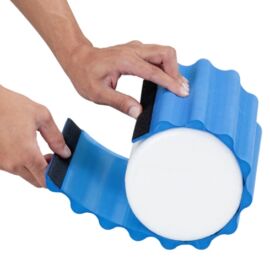 TheraBand Wrap+, 30 cm hosszú, kék, extra kemény bordázott masszázs felület - Theraband Foam Roller-re tehető, cserélhető