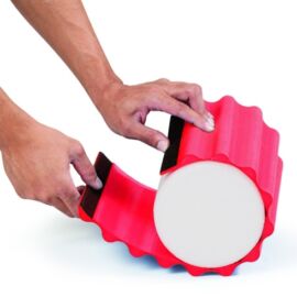 TheraBand Wrap+, 30 cm hosszú, piros, puha bordázott masszázs felület - Theraband Foam Roller-re tehető, cserélhető