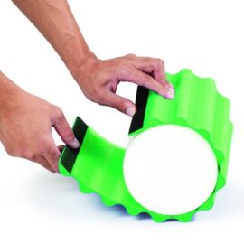 TheraBand Wrap+, 30 cm hosszú, zöld, kemény bordázott masszázs felület - Theraband Foam Roller-re tehető, cserélhető
