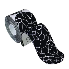 Theraband kineziológiai tape 5 cm x 25,4 cm fekete/fehér mintával (20 db) - előre levágott