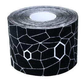 TheraBand kineziológiai tape 5 cm x 5 m, fekete, fehér mintával