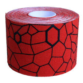 TheraBand kineziológiai tape 5 cm x 5 m, piros, fekete mintával