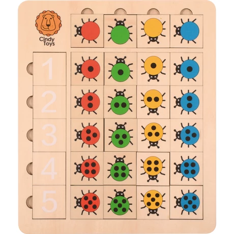 Katicabogár számpuzzle