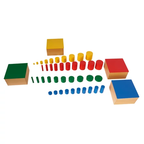 Montessori színes hengerek