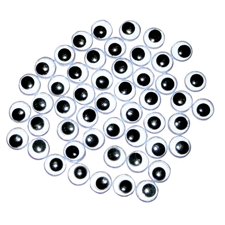 Mozgó szemek 8 mm fekete/fehér