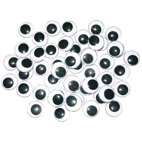 Mozgó szemek 18 mm fekete/fehér