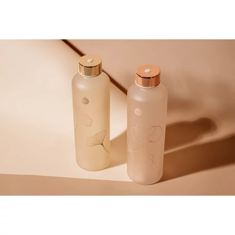 EQUA Mismatch Bézs Üvegkulacs - 750 ml, Műbőr Borítással