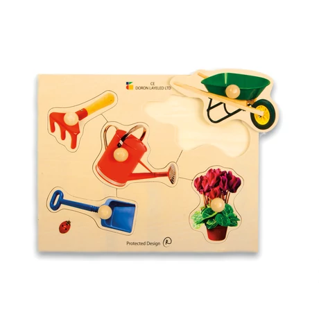 Nagy fogantyús fa puzzle, kert