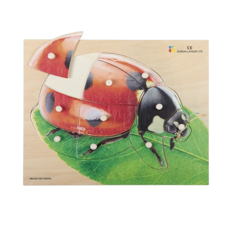 Realisztikus fa puzzle, katicabogár