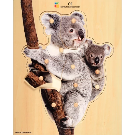 Realisztikus fa puzzle, koala kölykével