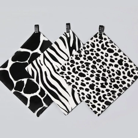 KLRK Home - textil pelenka, muszlin anyagból - VADON B&W, 3 DB