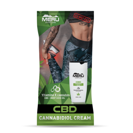 Meru - CBD - Kannabisz, regeneráló sportkrém - 8 ml