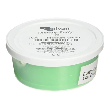 Rolyan Therapy Putty kézterápiás gyurma, közepes, zöld, 113 g