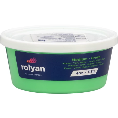 Rolyan Therapy Putty kézterápiás gyurma, közepes, zöld, 57 g
