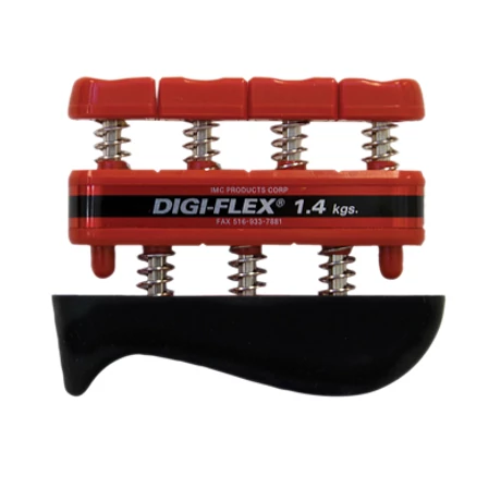 Digi-Flex hand/finger exercise system, kéz/ujj erősítő, piros, erősség: 1,4 kg - 4,5 kg