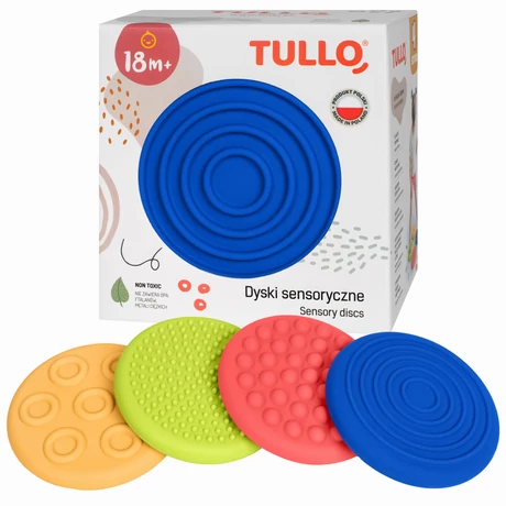 Tullo szenzoros érzékelő korong - 4 darabos szett - 18 hó+, átmérő: 20 cm