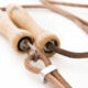 ARTZT Vintage ugrálókötél állítható, bőr kötéllel, fából és alumínium golyóscsapággyal