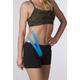 Theraband kineziológiai tape 5 cm x 25,4 cm kék/kék mintával (20 db) - előre levágott